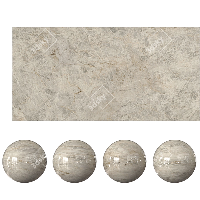 Beige Crystal: 120x240 3D model image 3