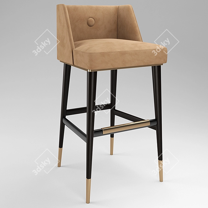 Mezzo Collection Bar Stools 3D model image 4