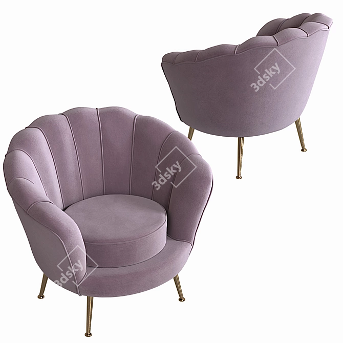 Blossom Armchair: Elegant Comfort by Mdehouse 3D model image 2