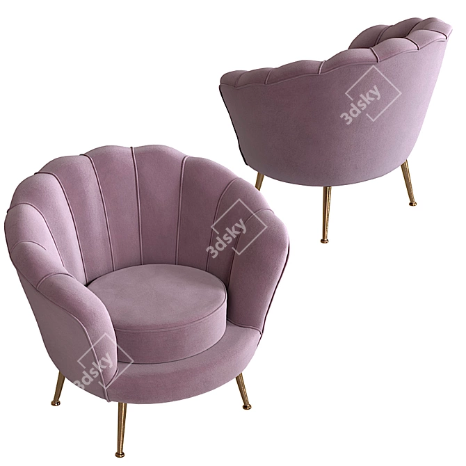 Blossom Armchair: Elegant Comfort by Mdehouse 3D model image 7