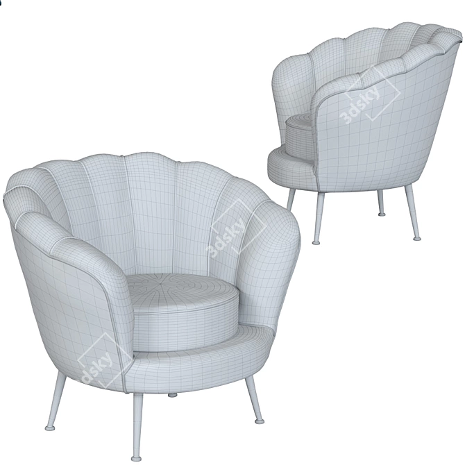 Blossom Armchair: Elegant Comfort by Mdehouse 3D model image 9