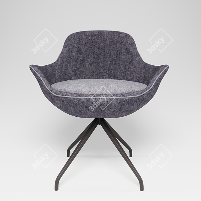 Modern Grey Armchair: Desondo's Indraft 3D model image 1