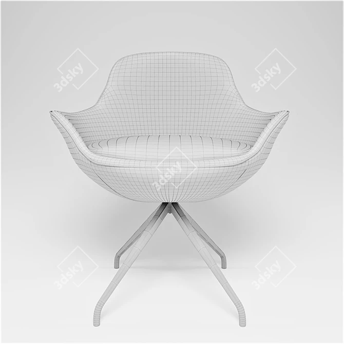 Modern Grey Armchair: Desondo's Indraft 3D model image 4