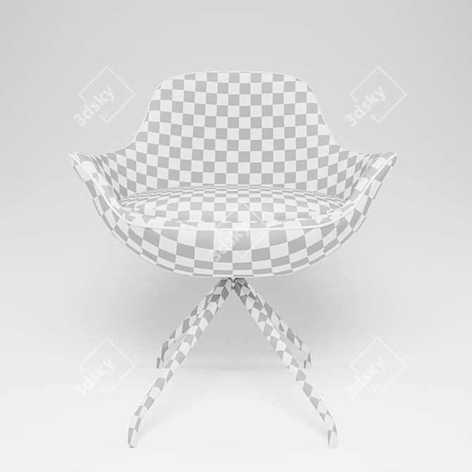 Modern Grey Armchair: Desondo's Indraft 3D model image 5