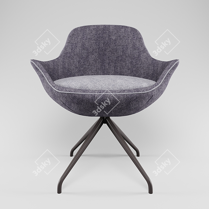 Modern Grey Armchair: Desondo's Indraft 3D model image 8