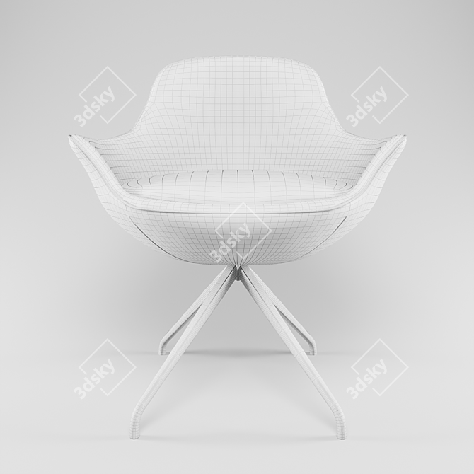 Modern Grey Armchair: Desondo's Indraft 3D model image 9
