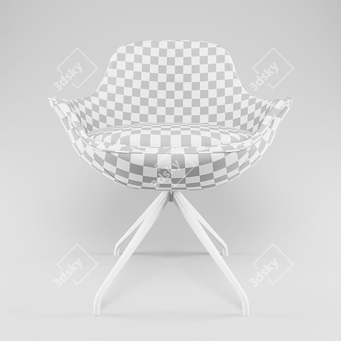 Modern Grey Armchair: Desondo's Indraft 3D model image 10