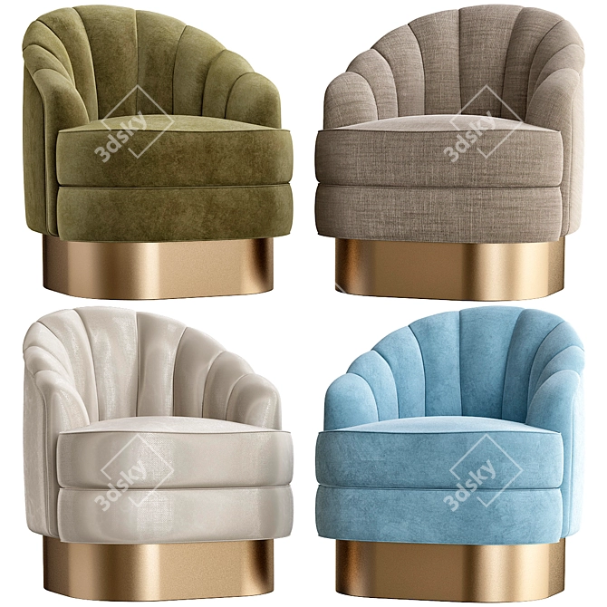 Elegant Hadley Chair 3D model image 1