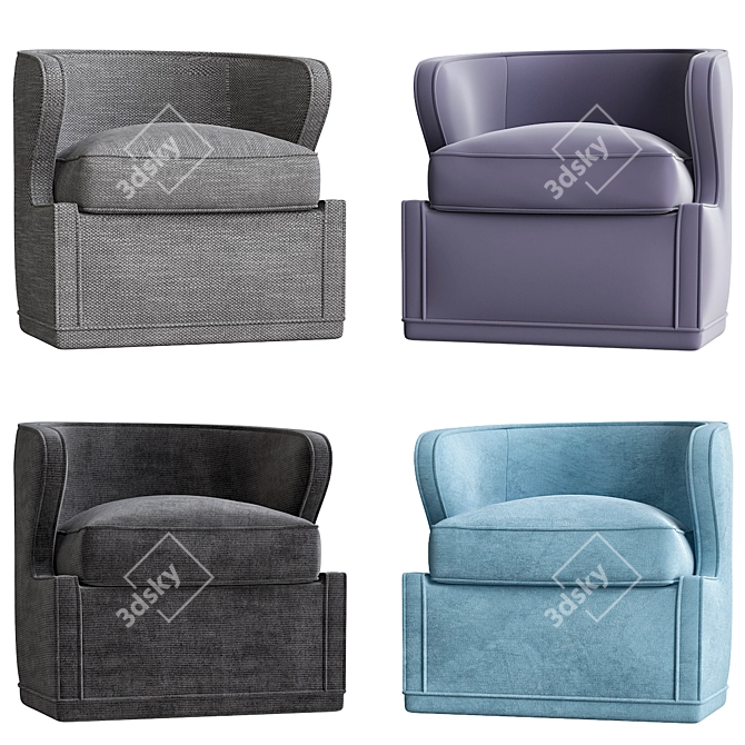 Dorset Accent Chair 3D model image 1