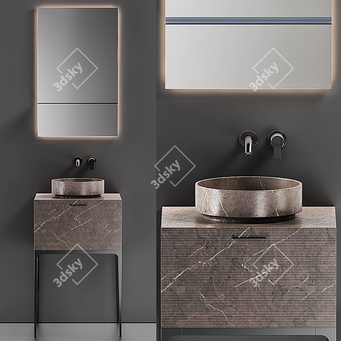 Modern Minimalist Inbani Grate 3D model image 1