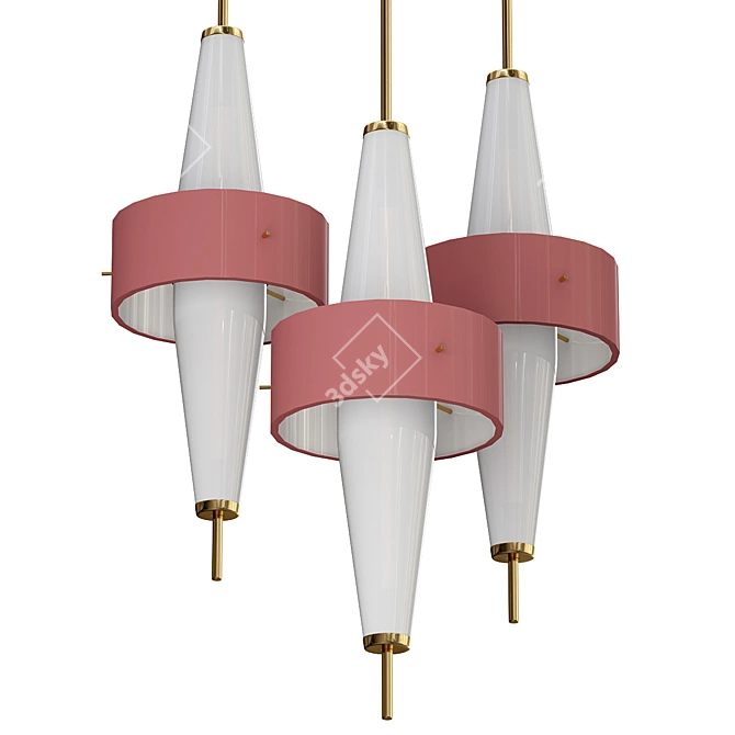 Vintage Stilnovo Pendant, 1960s Italy 3D model image 1