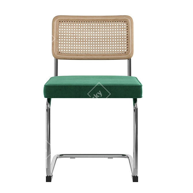 Nora Olive Green Dining Chairs 3D model image 2
