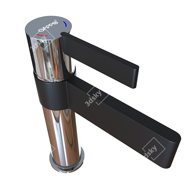 GAPPO 1081: Stylish Brass Basin Tap 3D model image 2