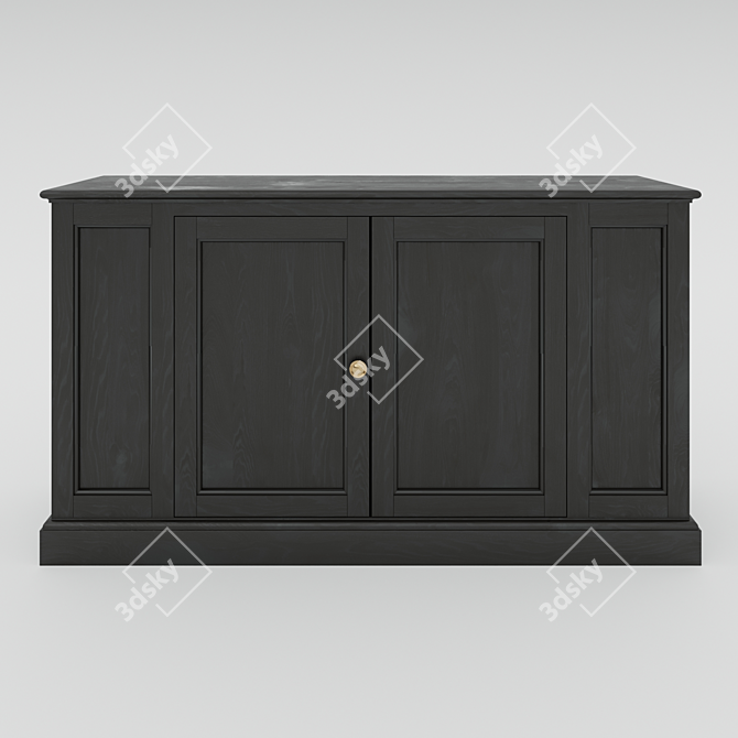 Soul Wood Curbstone T-013: Rustic Elegance 3D model image 1