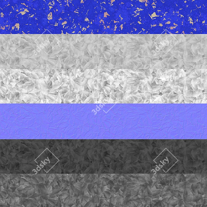Blue Walls PBR Material VRAY 3D model image 5