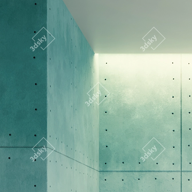 Blue Walls Textured VRAY Material 3D model image 3