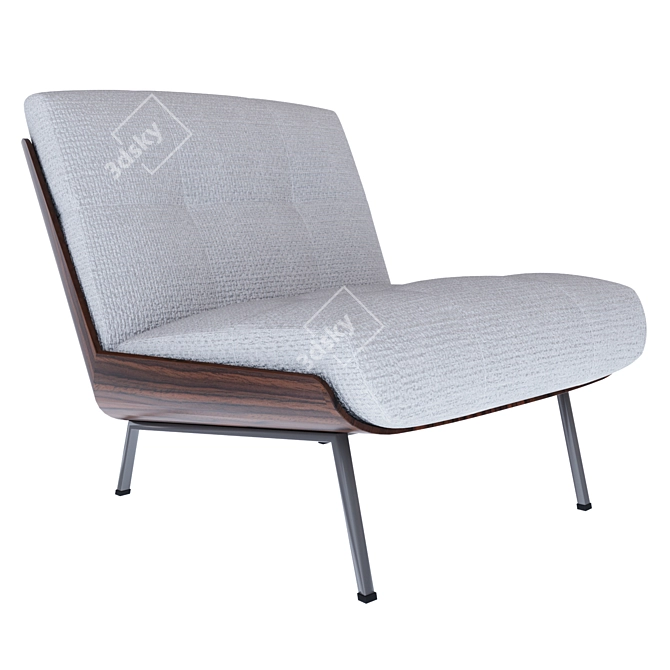 Daiki Modern Designer Lounge Chair 3D model image 3