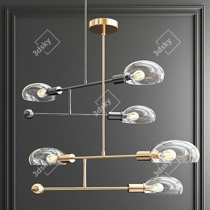 Modern Tangle Light Trio 3D model image 4