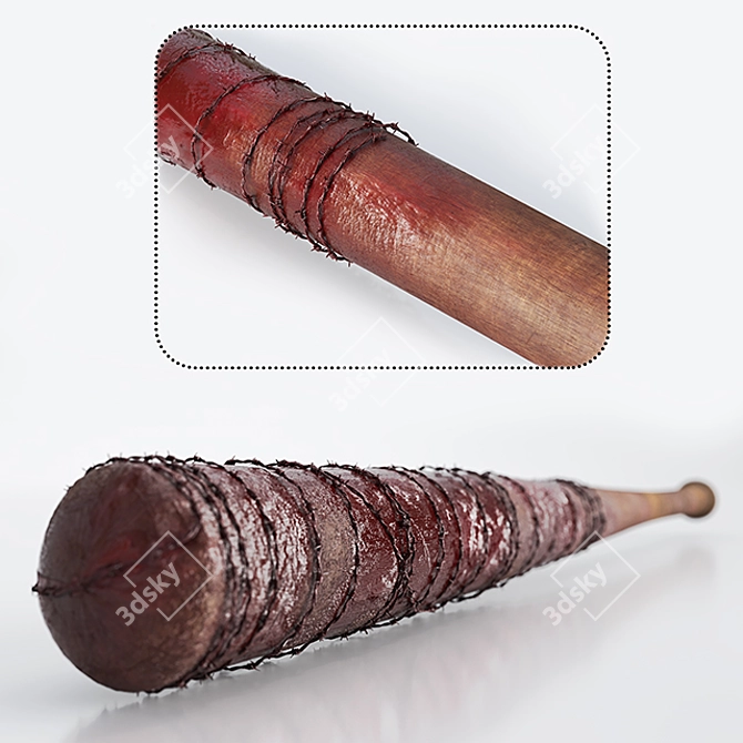 Negan's Iconic Lucille Replica 3D model image 2