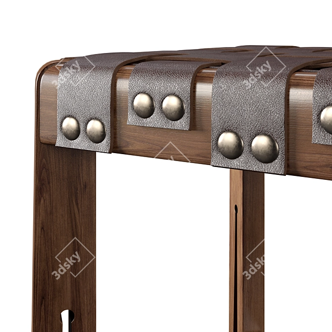 Elegant Pierced Base Stool 3D model image 3