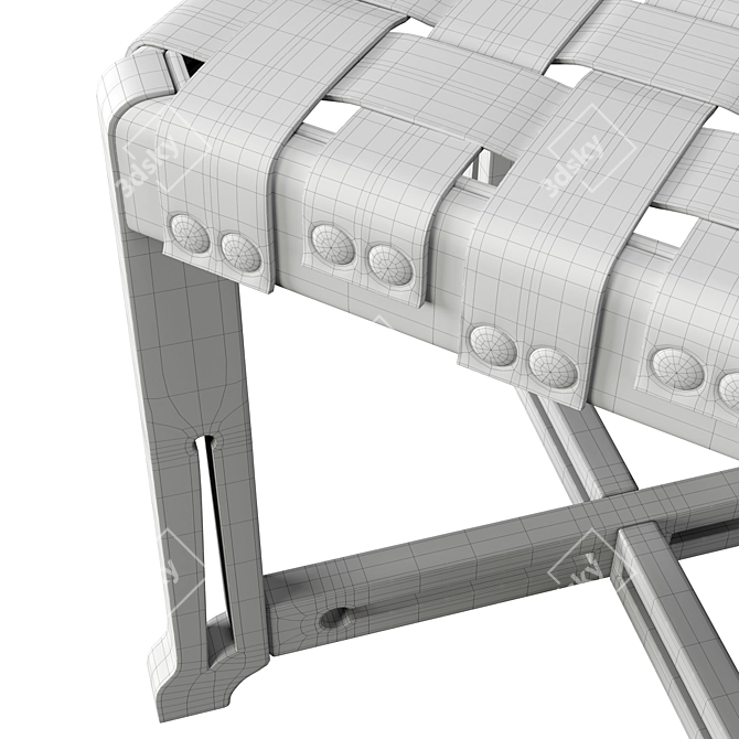 Elegant Pierced Base Stool 3D model image 5