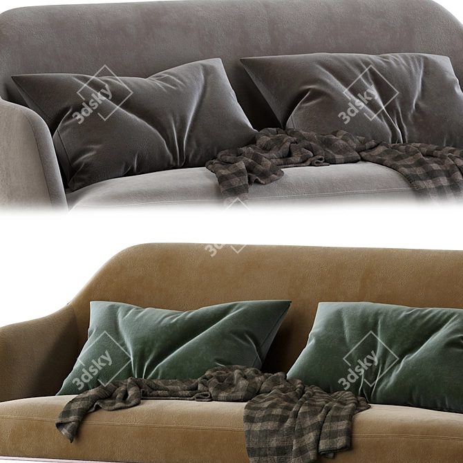 Elegant Poliform Jane Sofa 3D model image 4