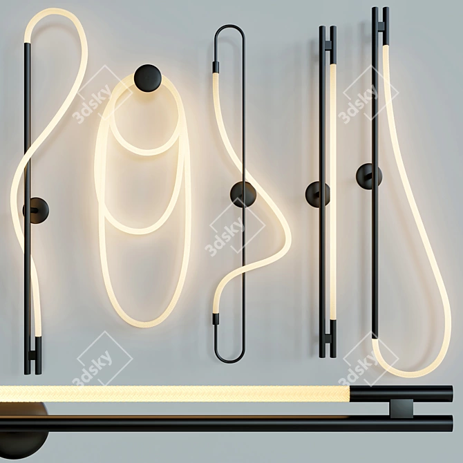 Ethereal Glow Wall Light 3D model image 3