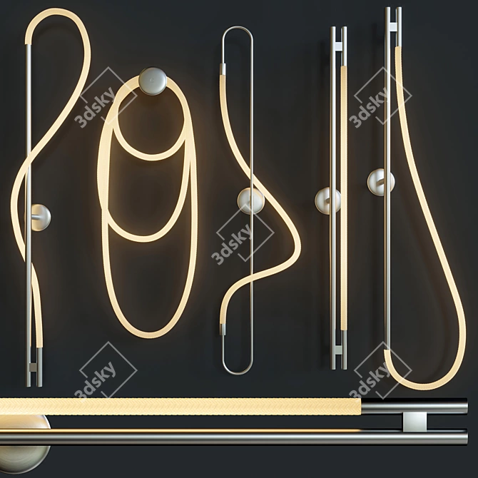 Ethereal Glow Wall Light 3D model image 4