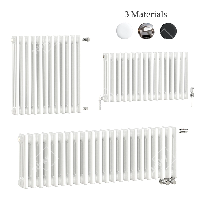 Elegant Zehnder Charleston Radiators 3D model image 1