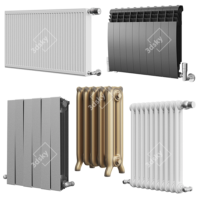 Sleek Radiators for Modern Homes 3D model image 1