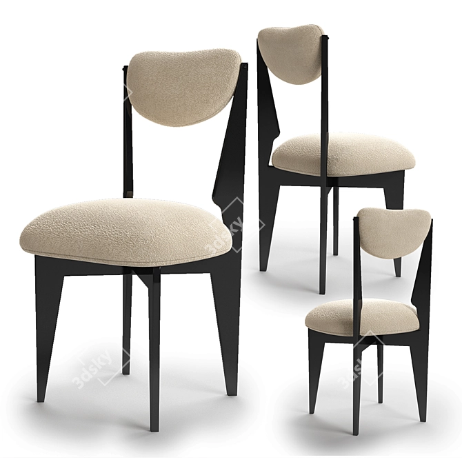 Elegant Chahan Chair 3D model image 1