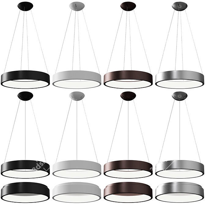 Modern Rando Pendant Light 3D model image 2