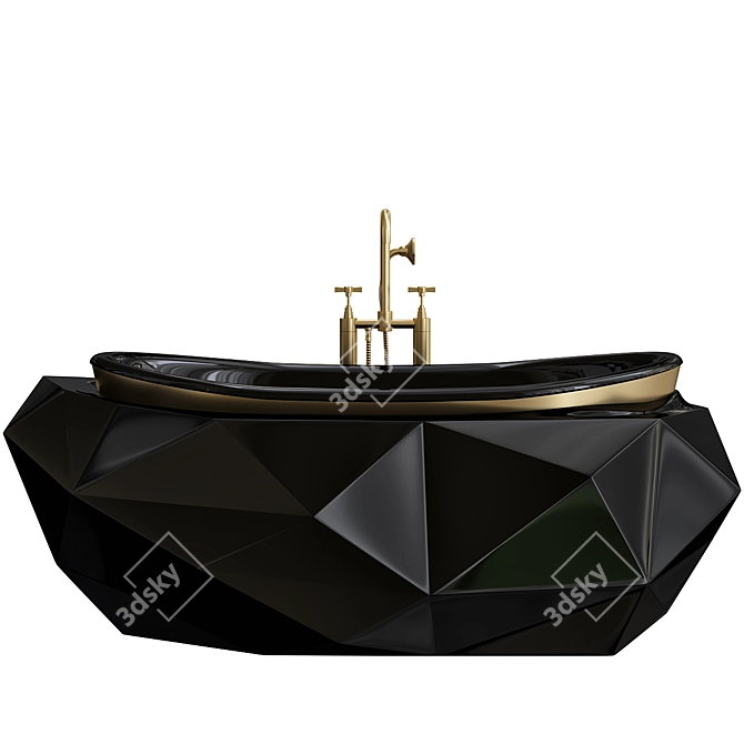 Luxury Diamond Bathtub - Timeless Elegance for Your Bathroom 3D model image 2