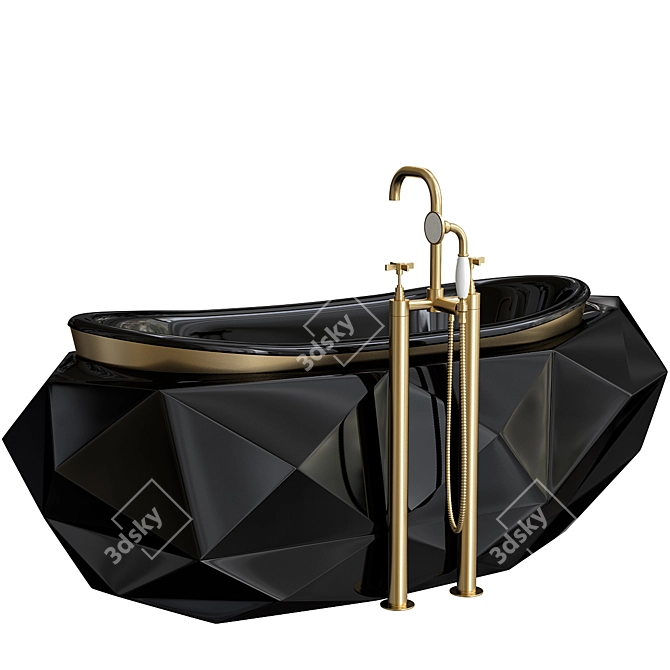 Luxury Diamond Bathtub - Timeless Elegance for Your Bathroom 3D model image 3