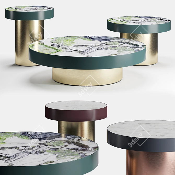 Enoki Round Coffee Table: Stylish and Versatile 3D model image 1