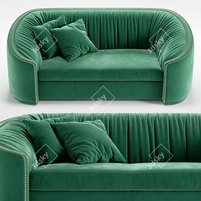 Luxury Asnaghi Mitte Anthology Sofa 3D model image 2