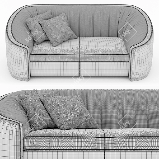 Luxury Asnaghi Mitte Anthology Sofa 3D model image 3