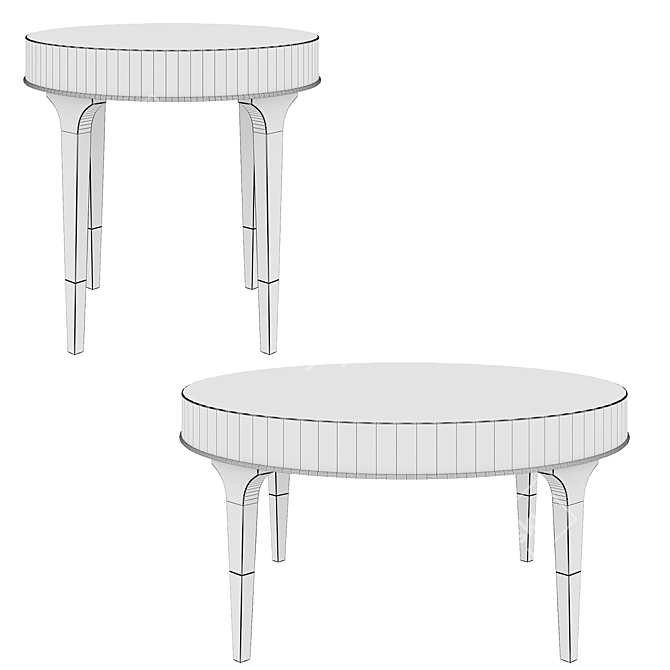 Elegant Grand Classic Round Table 3D model image 3