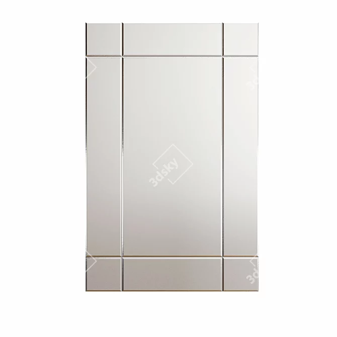 Beaumont Vintage Brass Mirror 3D model image 6