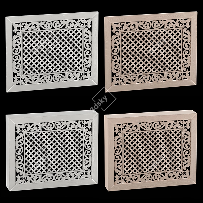 Decorative Carved Box & Panel 3D model image 6