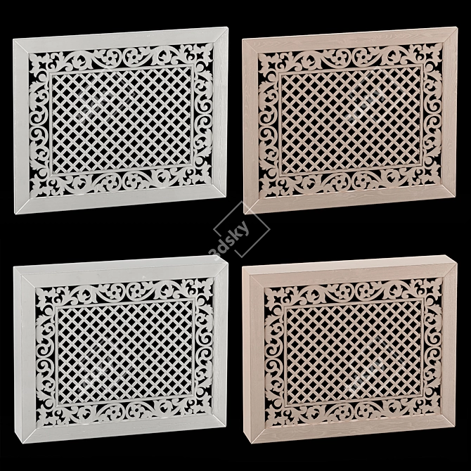 Decorative Carved Box & Panel 3D model image 8