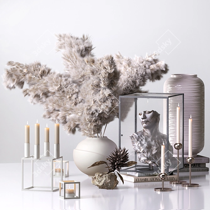 Timeless Antique Decor Set 3D model image 1