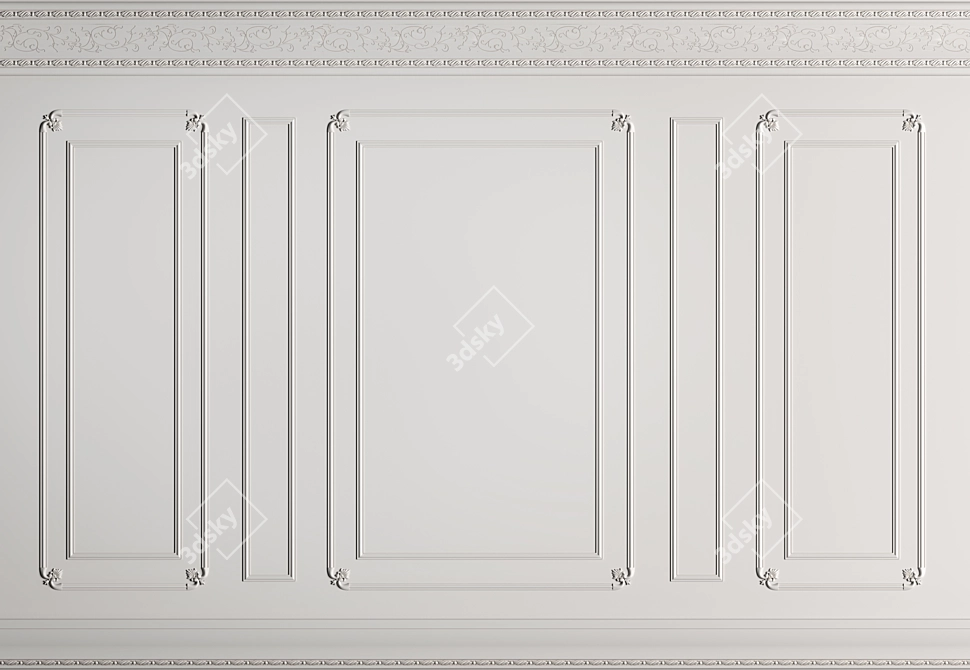 Gypsum Corner Stucco U-20 3D model image 3
