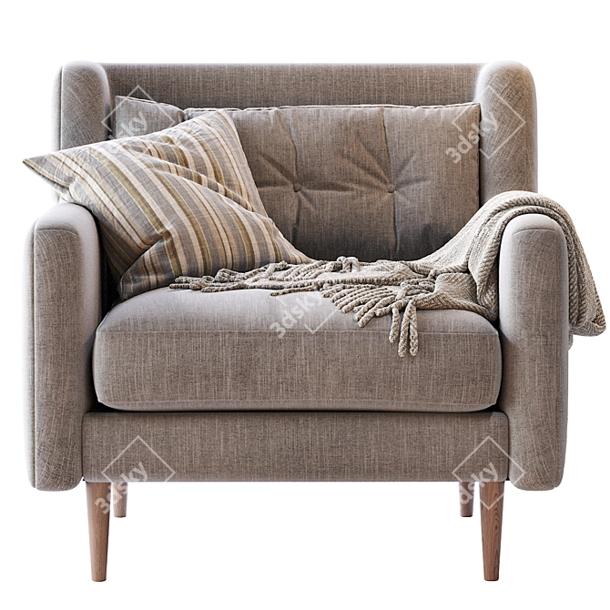Crosby Mid-Century Accent Chair 3D model image 4