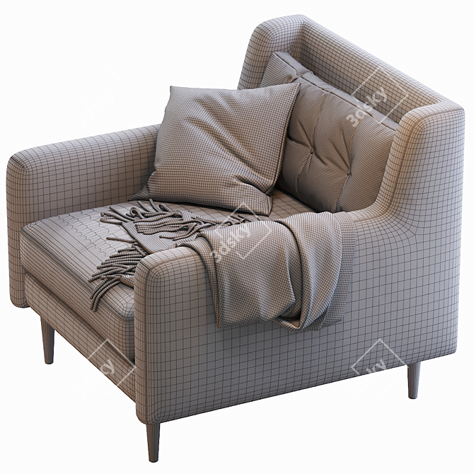 Crosby Mid-Century Accent Chair 3D model image 5