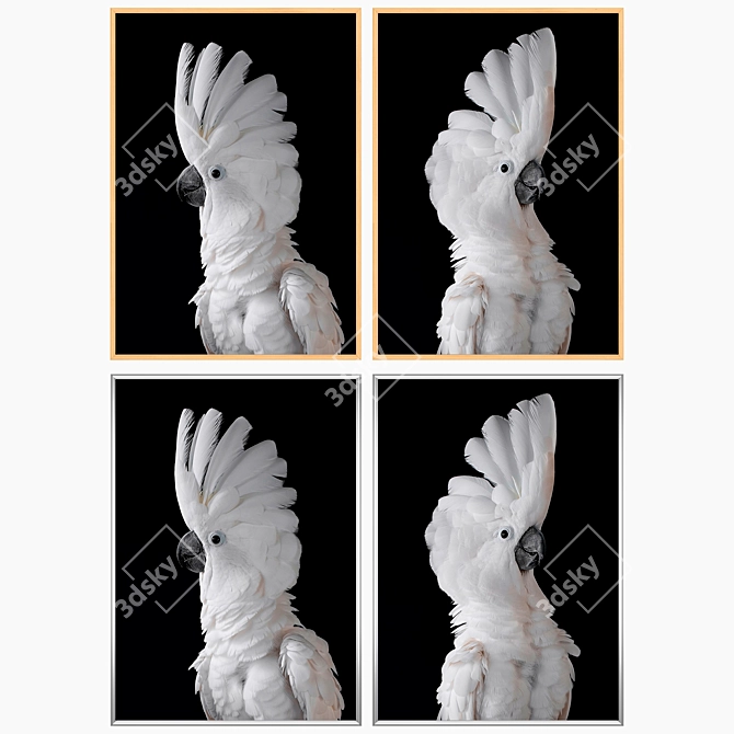 Modern Set of Wall Paintings 3D model image 3