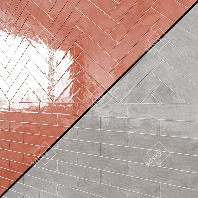 Elegant Crossroad Brick Collection 3D model image 2