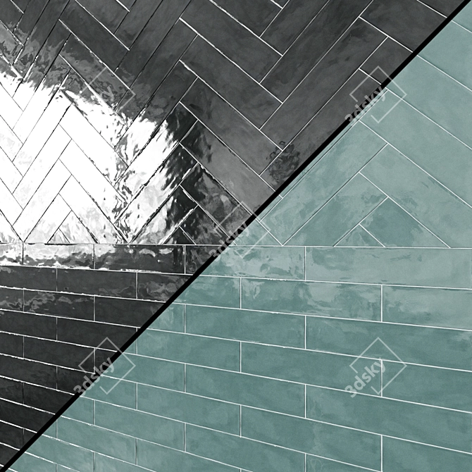Elegant Crossroad Brick Collection 3D model image 3