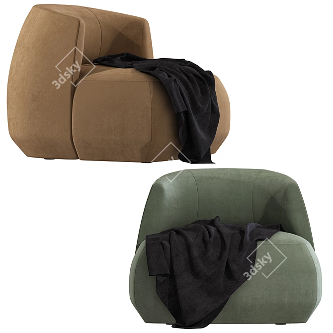 Brioni Up | Modern Armchair 3D model image 1