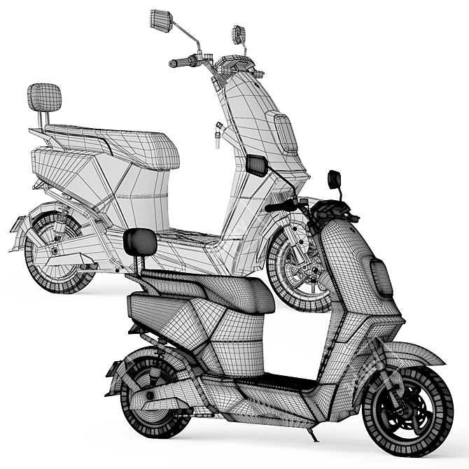 Eco-Friendly Yadea E3 Electric Scooter 3D model image 5